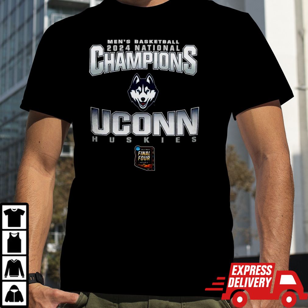 Uconn Huskies 2024 Ncaa Men’s Basketball National Champions Logo T-shirt