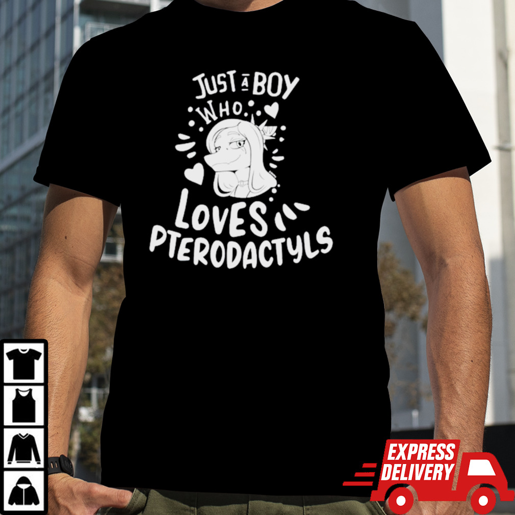 Unicorn just a boy who loves pterodactyls shirt