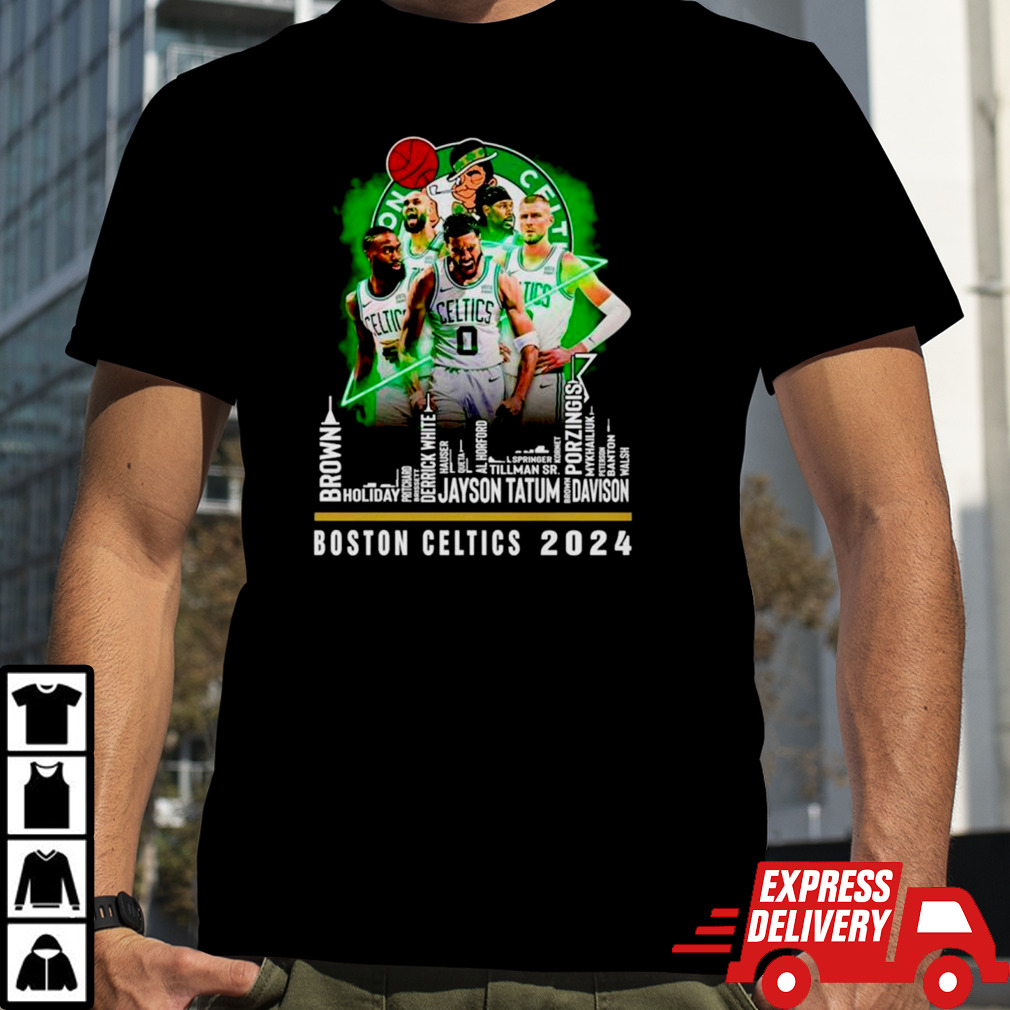 Boston Celtics basketball 2023 City Player Names fan shirt