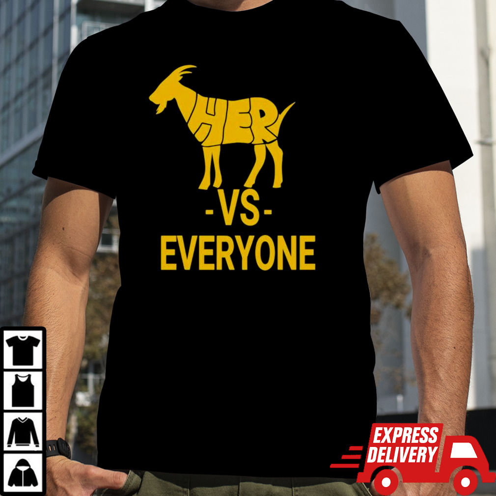 Caitlin Clark Goat her vs everyone shirt