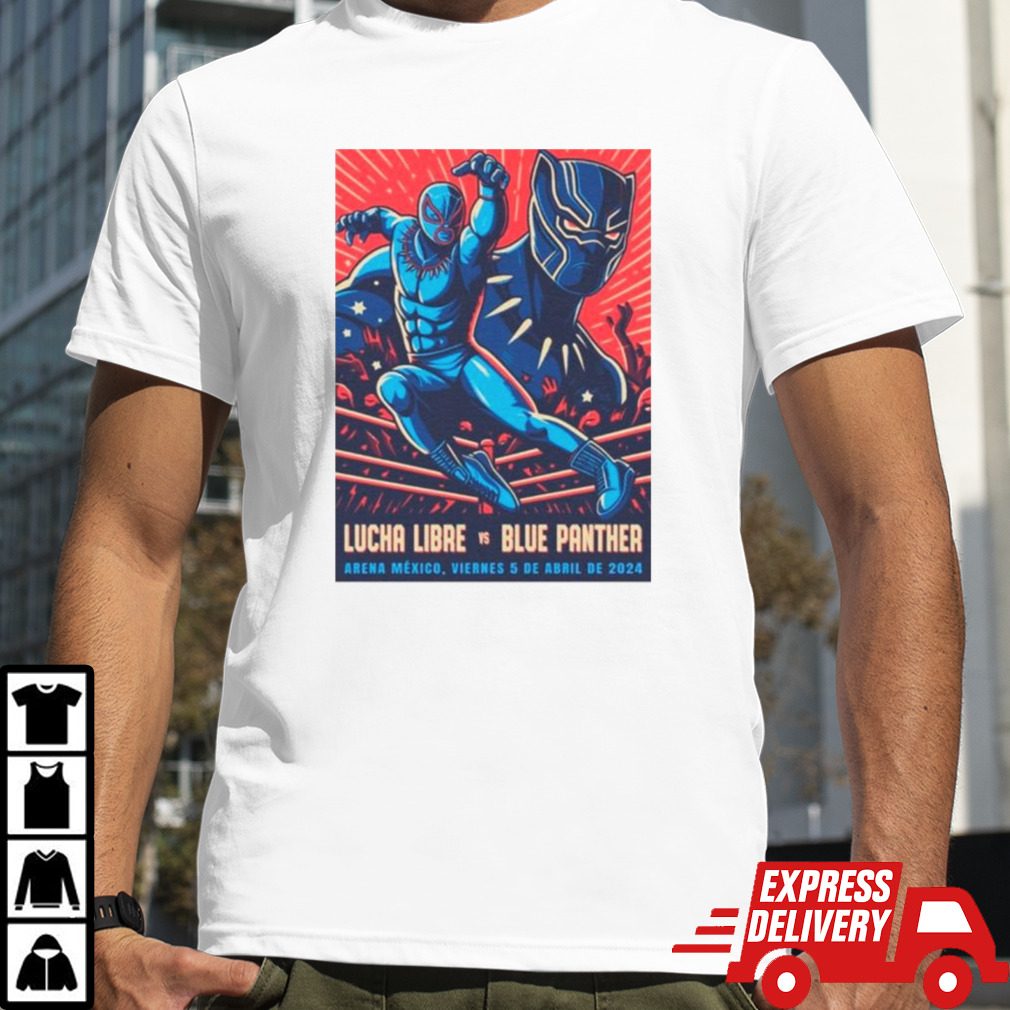 Lucha Libre vs. Blue Panther poster shirt