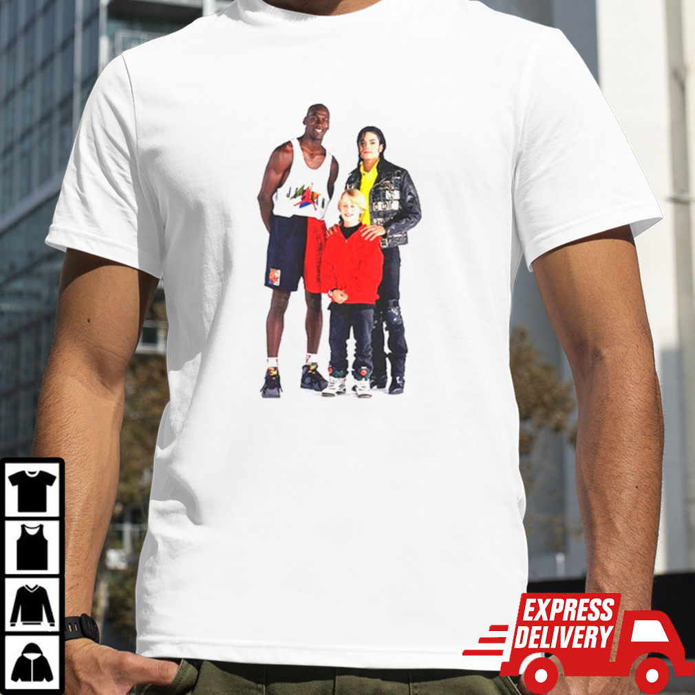 Michael Jordan Michael Jackson and Macaulay Culkin shirt