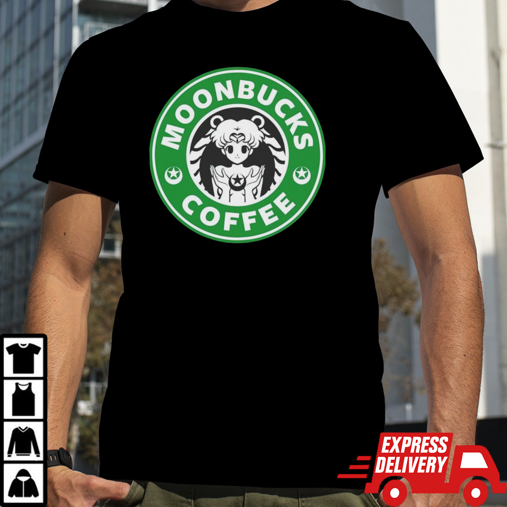 Moonbucks coffee logo shirt