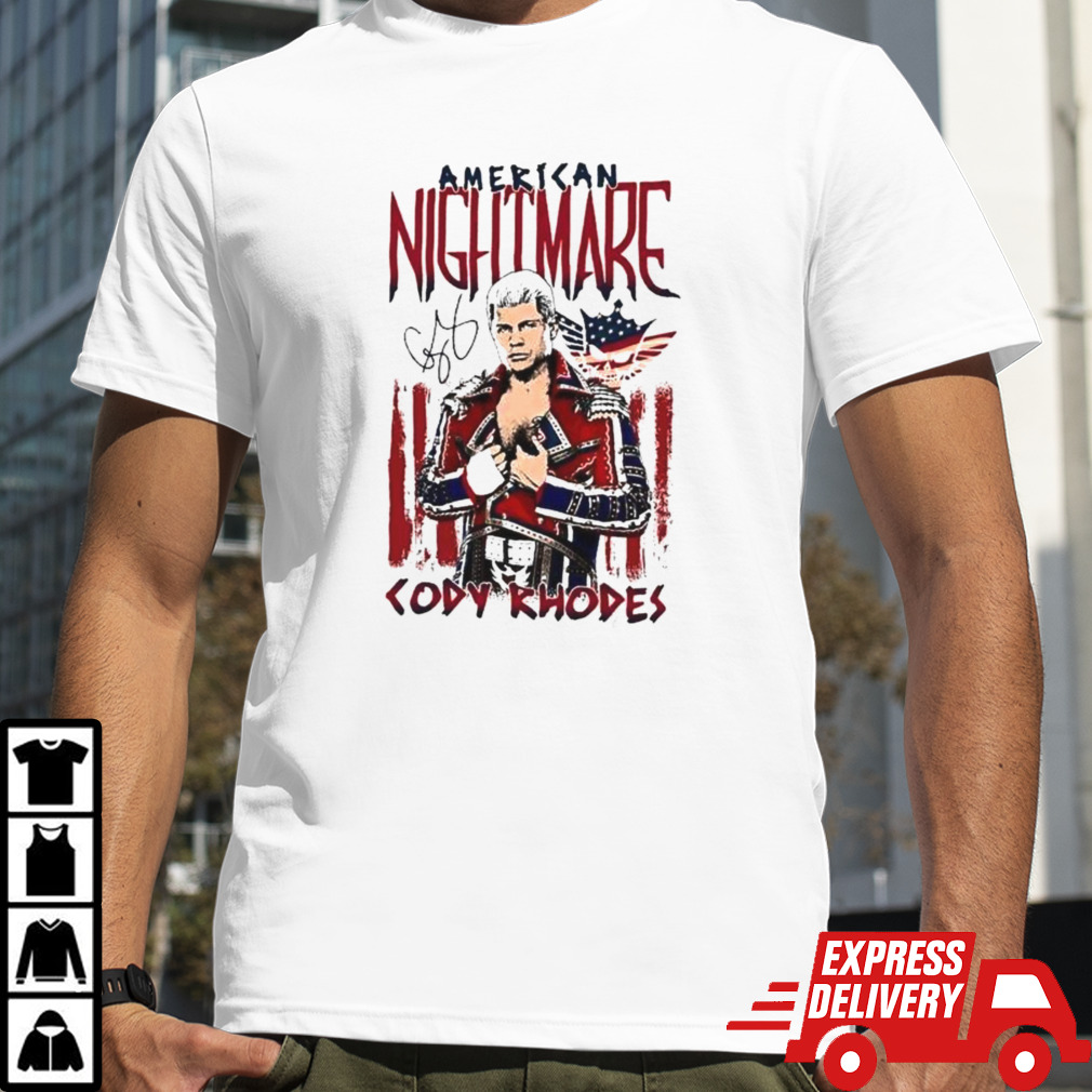 Ripple Junction White Cody Rhodes American Nightmare 2024 Signature Shirt