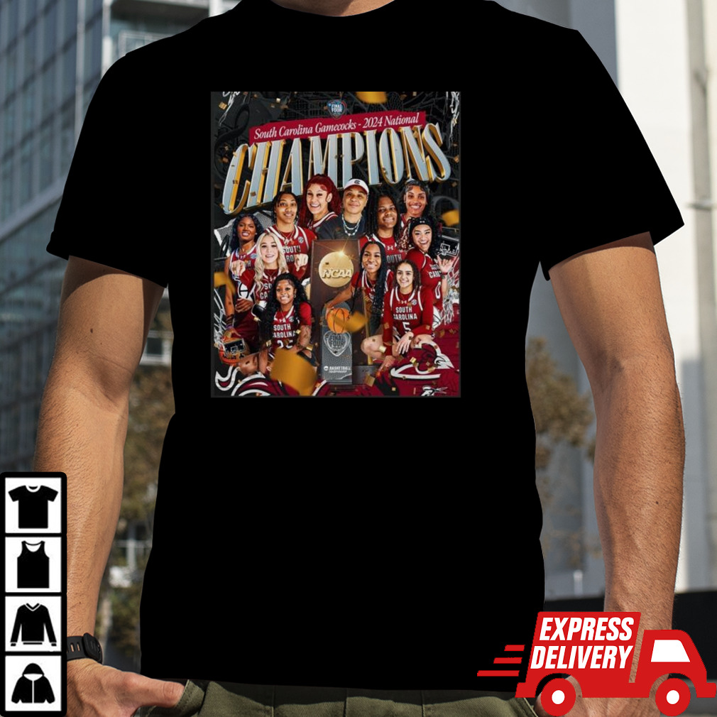 South Carolina Gamecocks 2024 National Champions Poster T-shirt