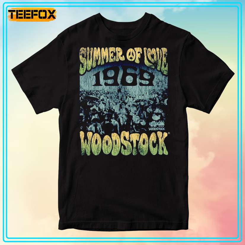 Woodstock Summer of Love Crowd 1969 T-Shirt