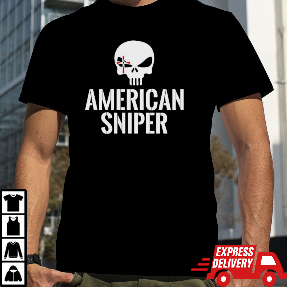 Dean Cain wearing American sniper logo shirt