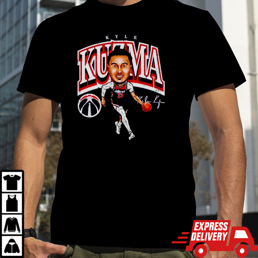 Kyle Kuzma Washington Wizards signature cartoon shirt