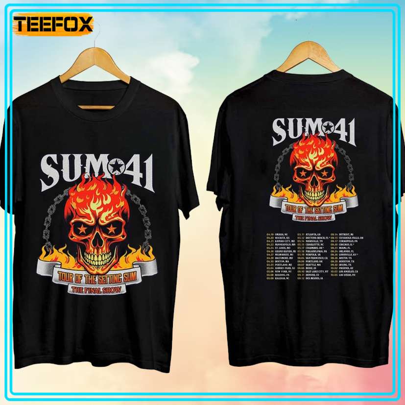 Sum 41 Tour Of The Setting Sum The Final Show 2024 - 2025 T-Shirt