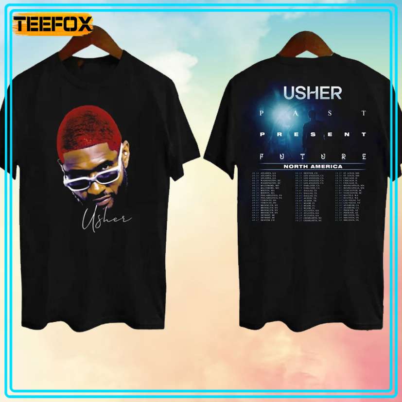 Usher Past Present Future Tour 2024 Unisex T-Shirts