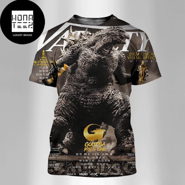 Godzilla Minus One On Variety Cover 2024 Oscars Visual Effects Fan Gifts All Over Print Shirt