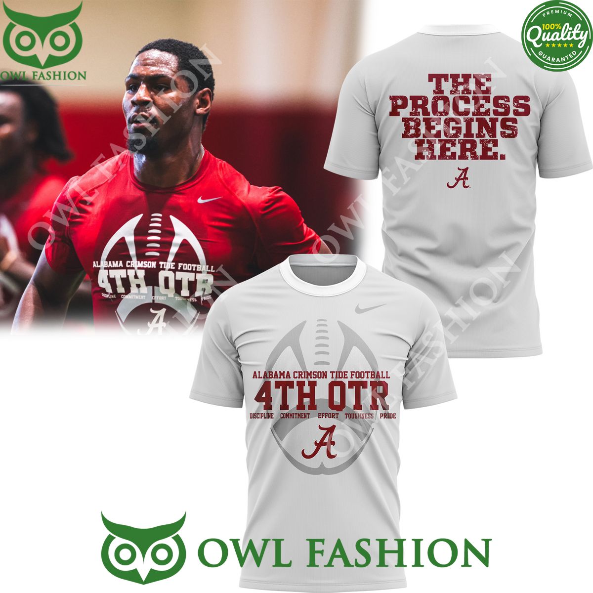 The Process Begins here Alabama Crimson Tide Football 4th Quarter T shirt