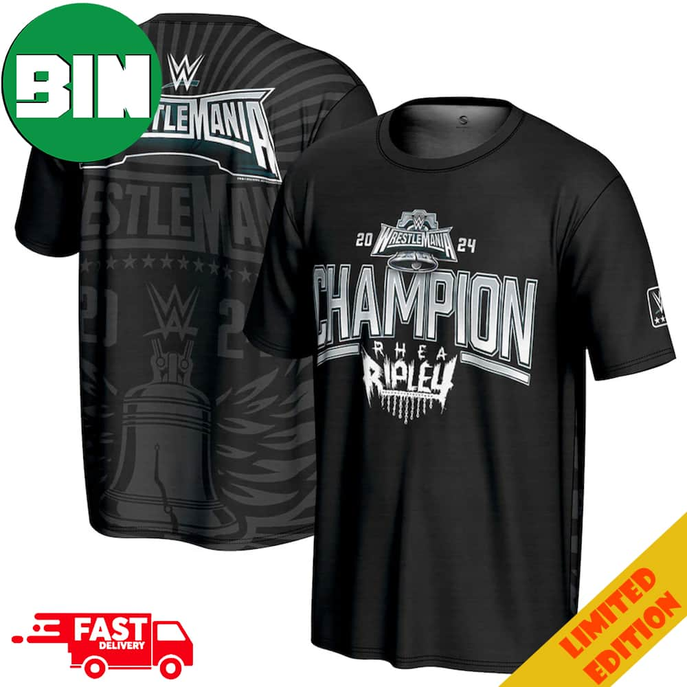 WWE ProShere Rhea Ripley WrestleMania 40 Champion Sublimated All-Over Print T-Shirt