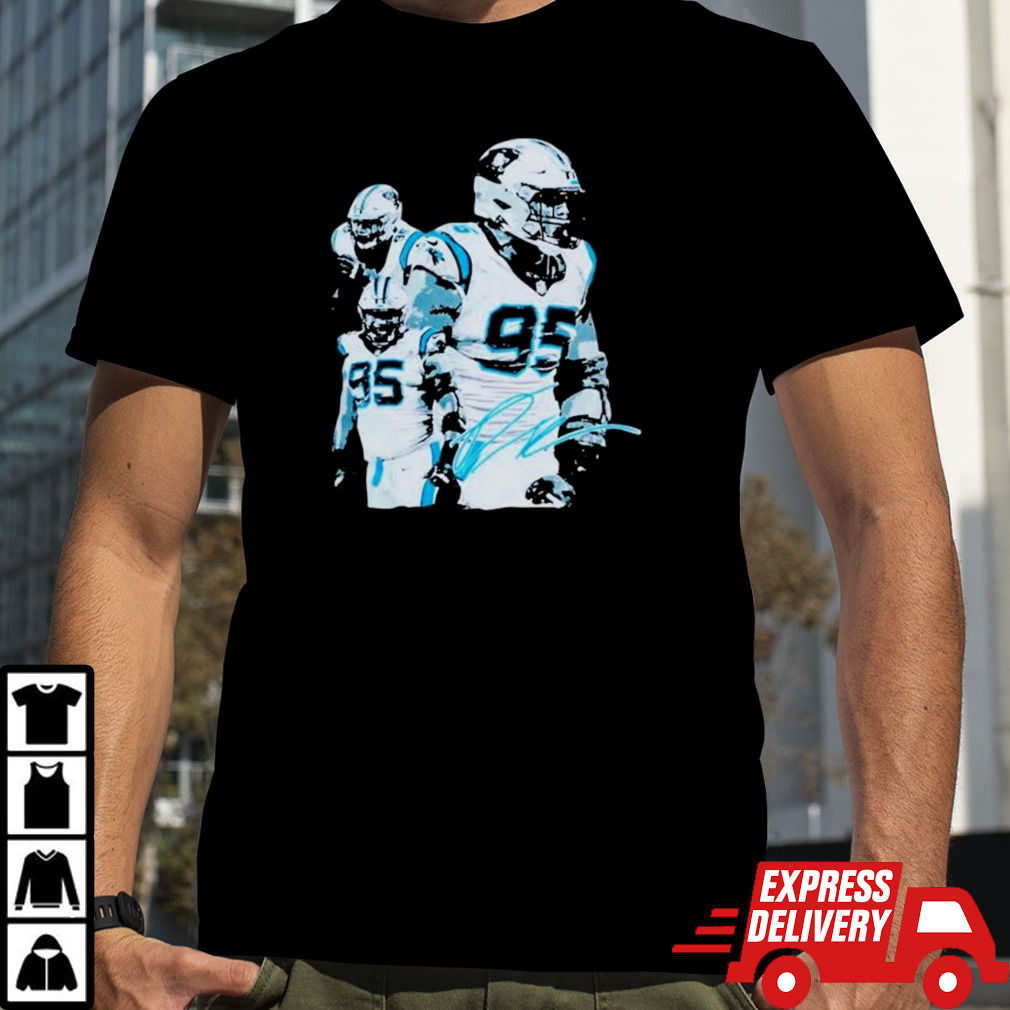 Kai Brown Derrick Brown Carolina Panthers signature shirt