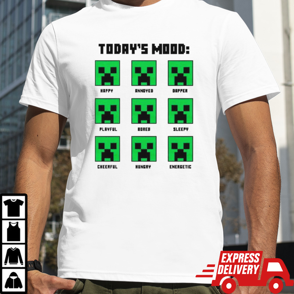 Minecraft boys’ today’s mood creeper faces shirt