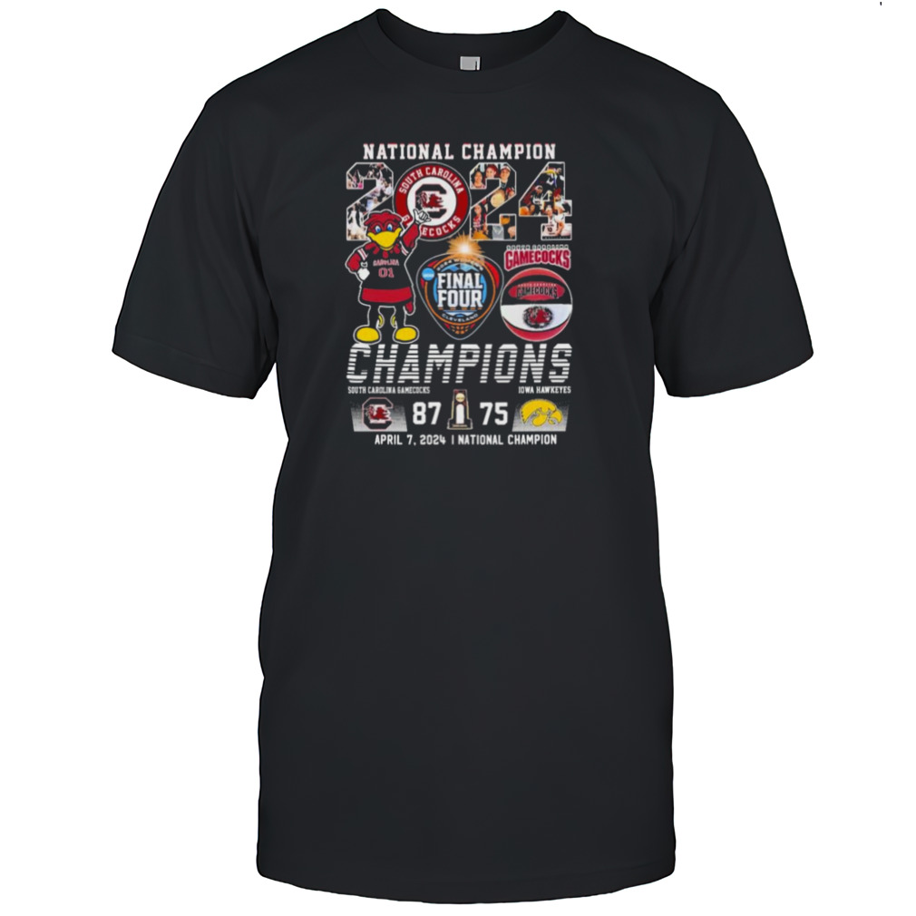 National Champion 2024 South Carolina Gamecocks Champions 87-75 Iowa Shirt