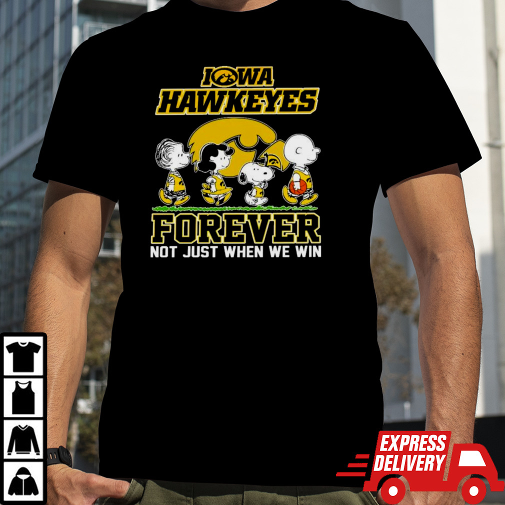 Peanuts Characters Abbey Road Iowa Hawkeyes Forever Not Just When We Win Shirt