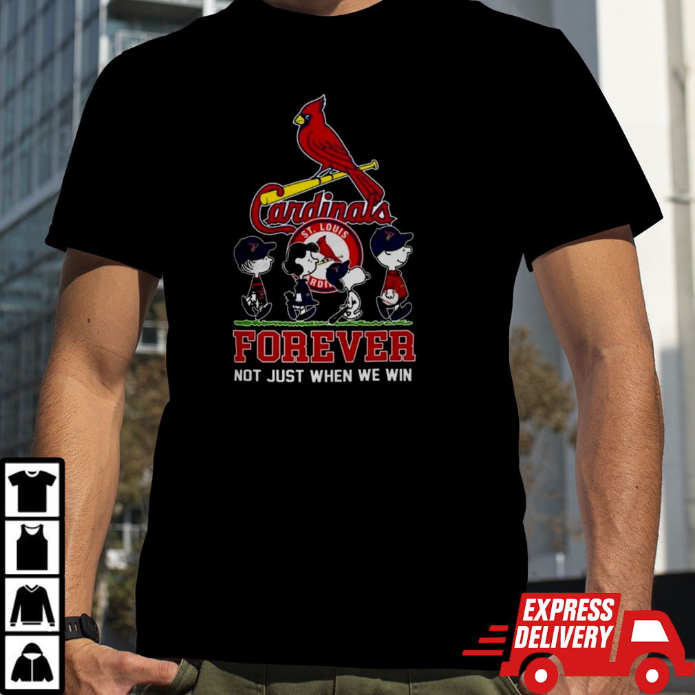 Peanuts Characters X St. Louis Cardinals Forever Not Just When We Win 2024 T-shirt