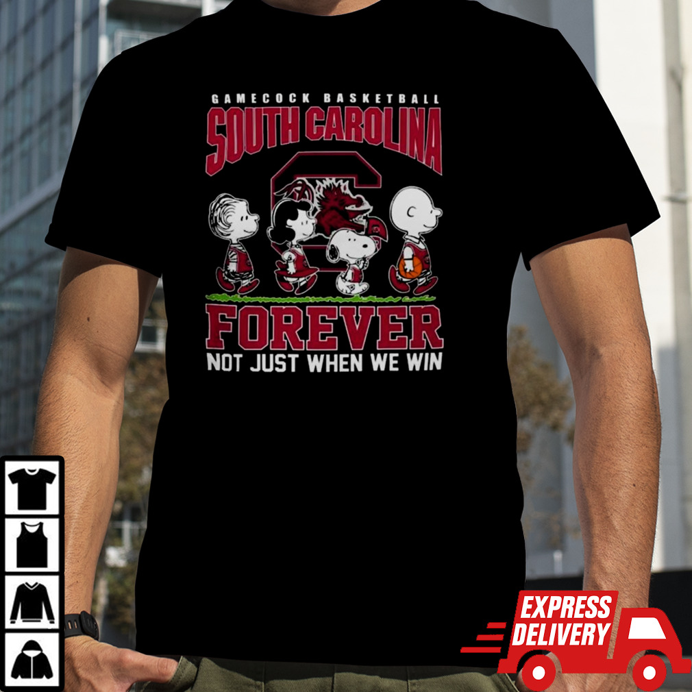 South Carolina Snoopy Basketball Forever Not Just When We Win South Logo T-shirt