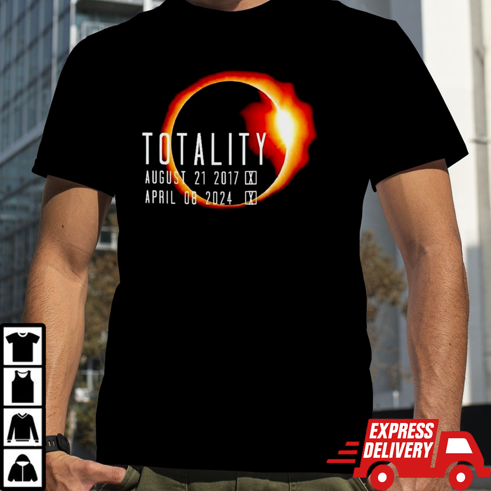 Twice in a lifetime totality solar eclipse 2017 & 2024 shirt