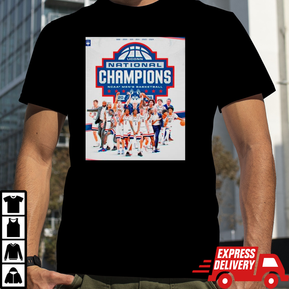 Uconn Huskies 2024 NCAA Men’s basketball national Champions poster shirt