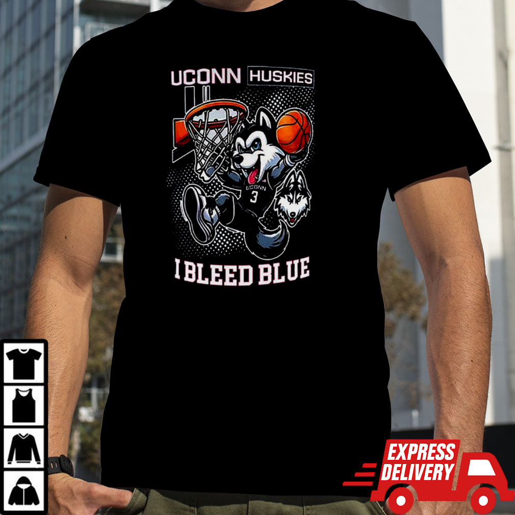 Uconn Huskies Basketball I Bleed Blue Champions 2024 T-shirt