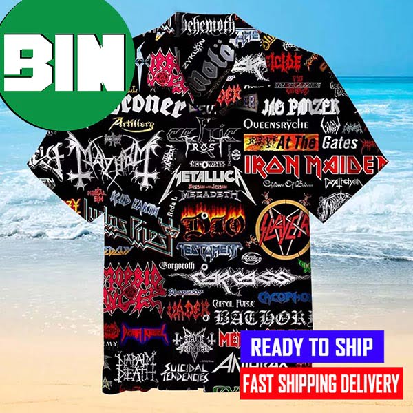 20th Century Classic Rock Band Name Hawaiian Shirt