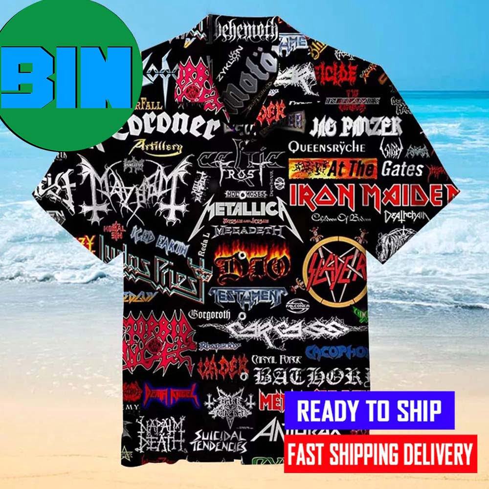 20th Century Classic Rock Band Name Hawaiian Shirt 9571