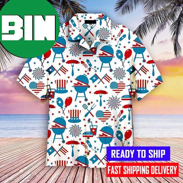 4th of July Aloha Hawaiian Shirt