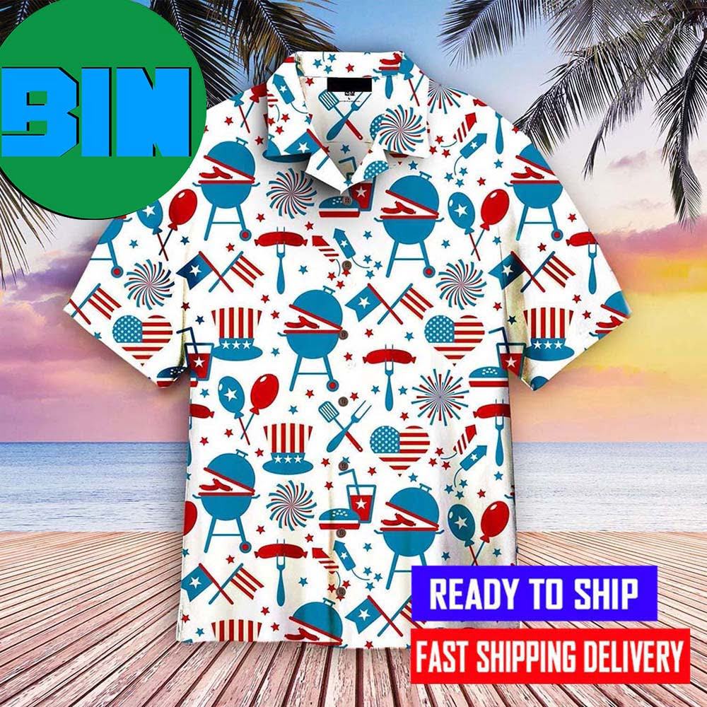 4th of July Aloha Hawaiian Shirt 3935