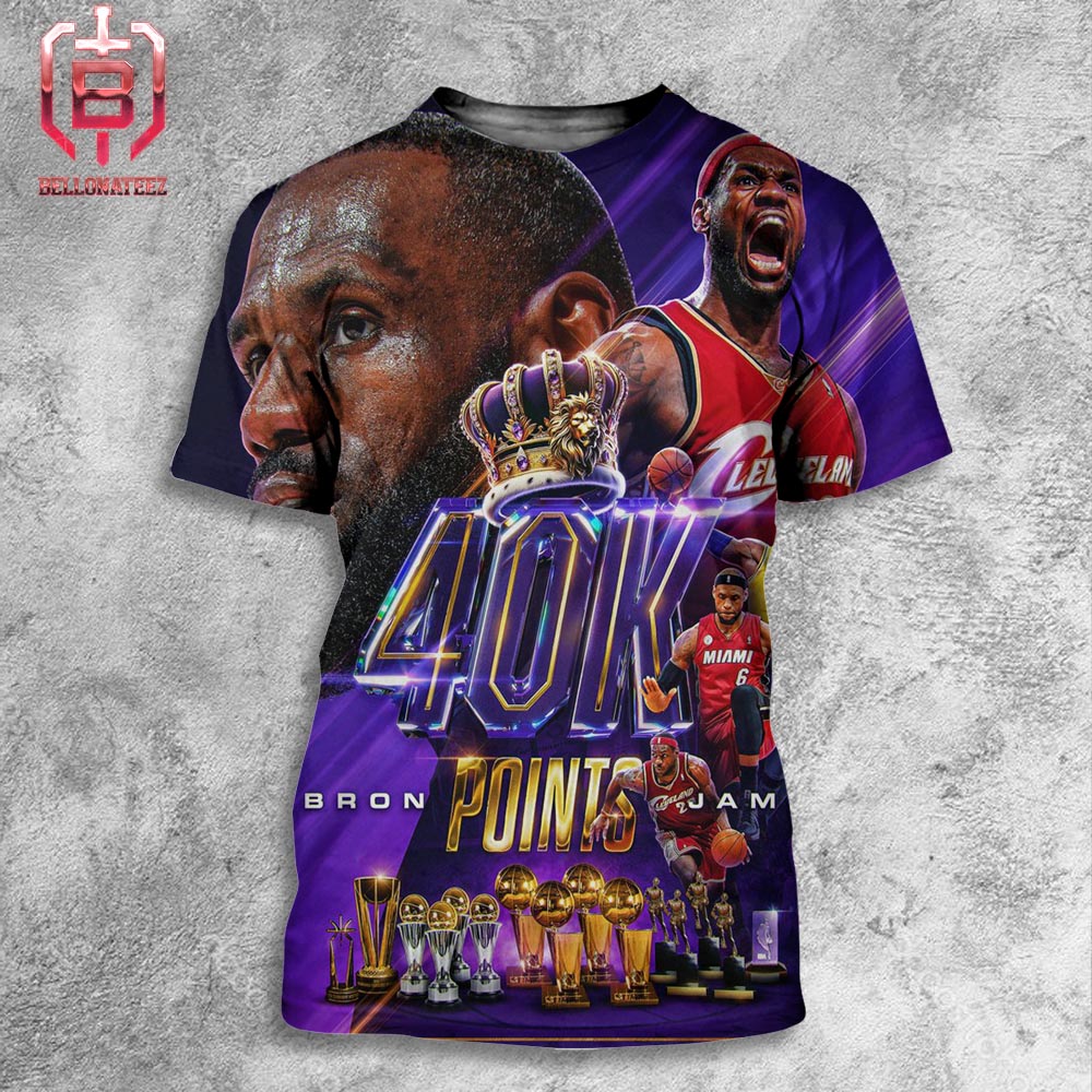 Congrats Lebron James The Scoring King Surpasses 40K Career Points All Over Print Shirts