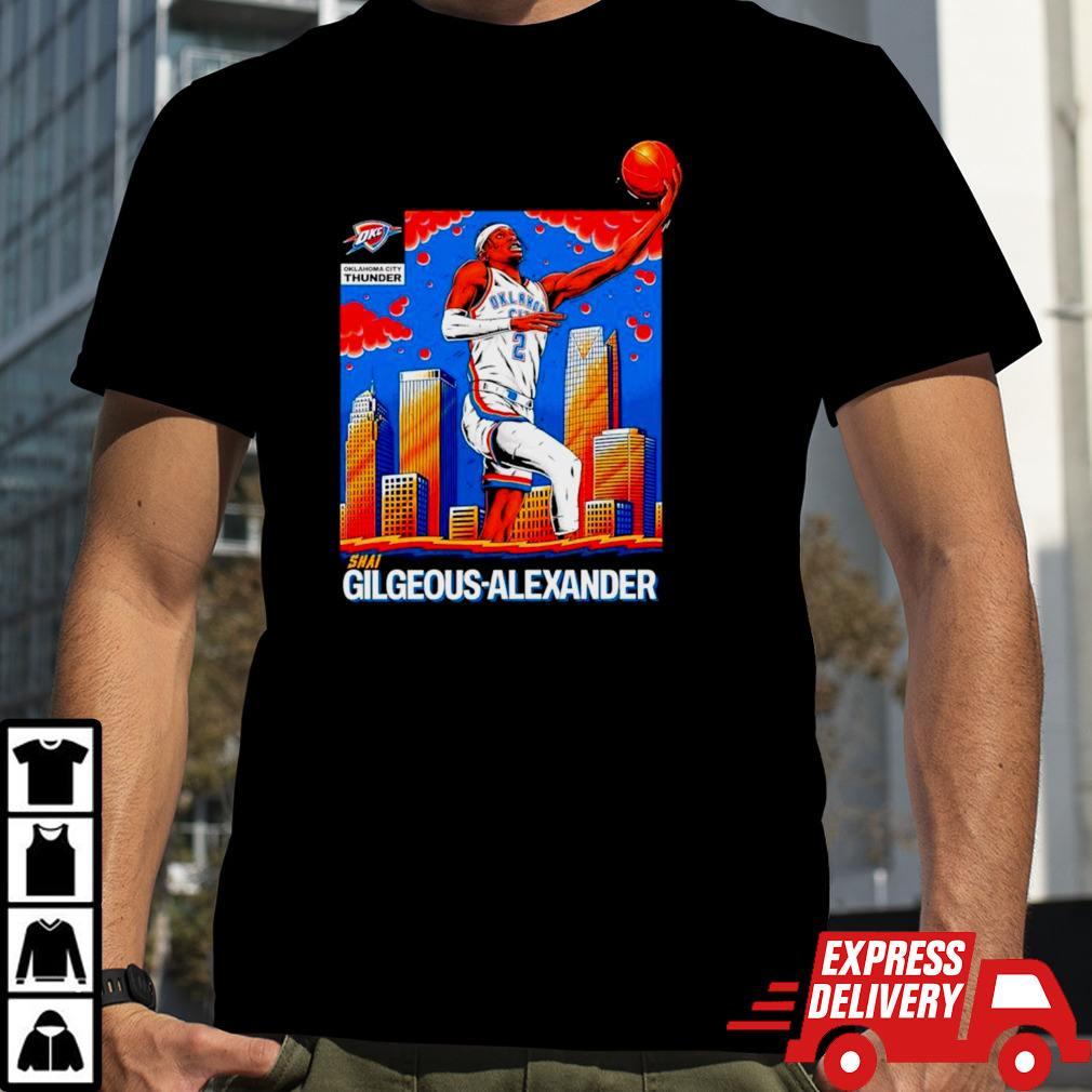 Oklahoma City Thunder Shai Gilgeous-Alexander skyline shirt