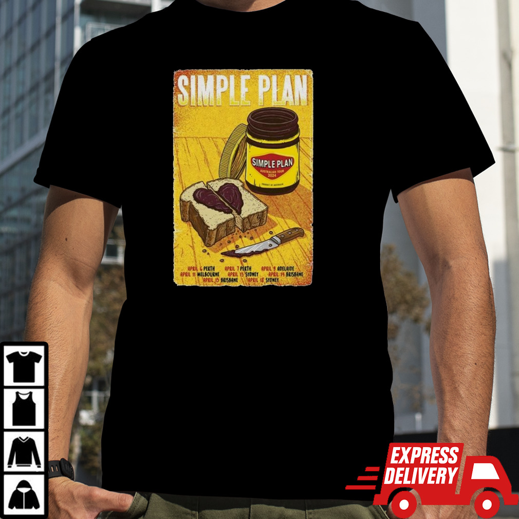 Simple Plan April 11 2024 John Cain Arena Melbourne Aus T-shirt