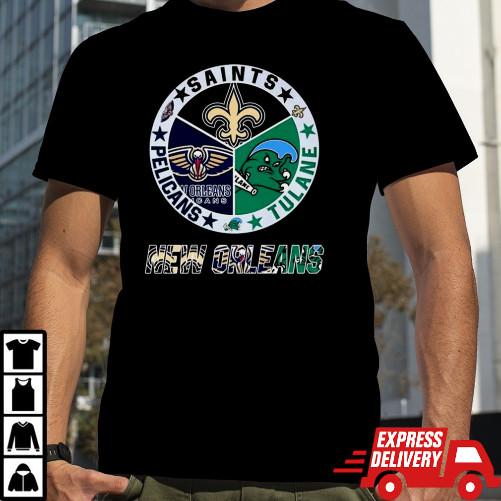 Tulane Green Wave New Orleans Saints New Orleans Pelicans Proud Of State 2024 Shirt