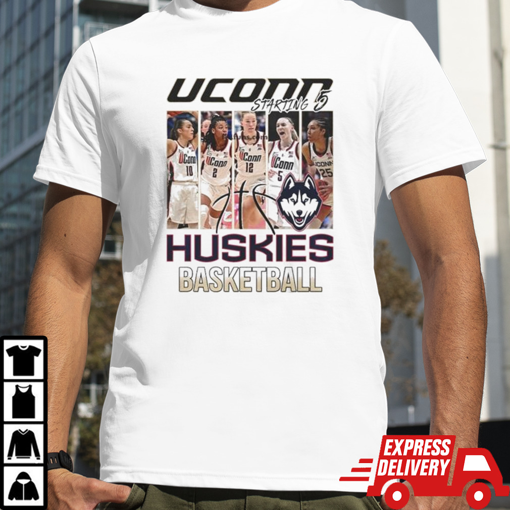 UConn Huskies Basketball Starting 5 Shirt