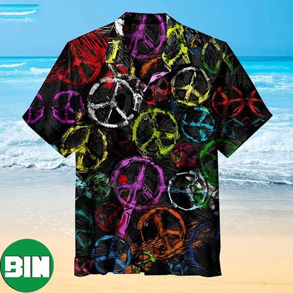 Abstract Peace Signs Aloha Hawaiian Shirt