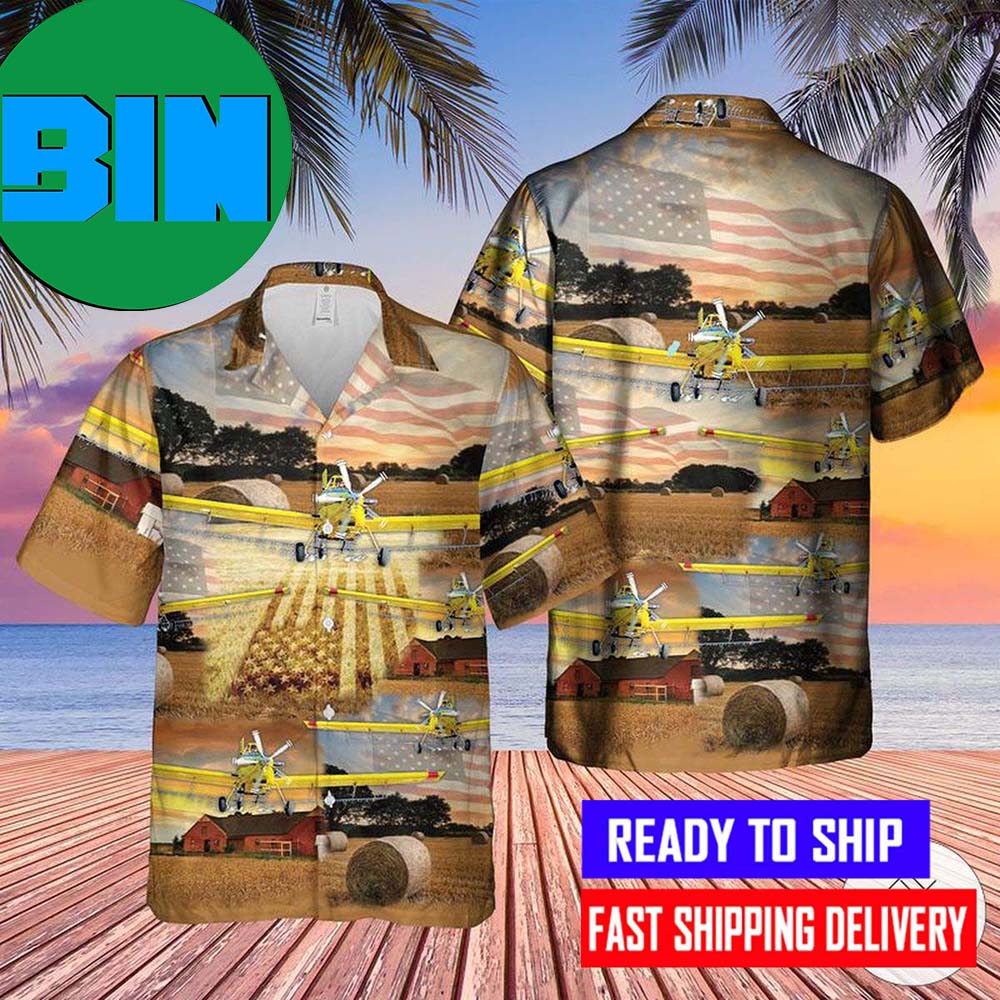 Agricultural Aircraft Hawaiian Shirt 7693