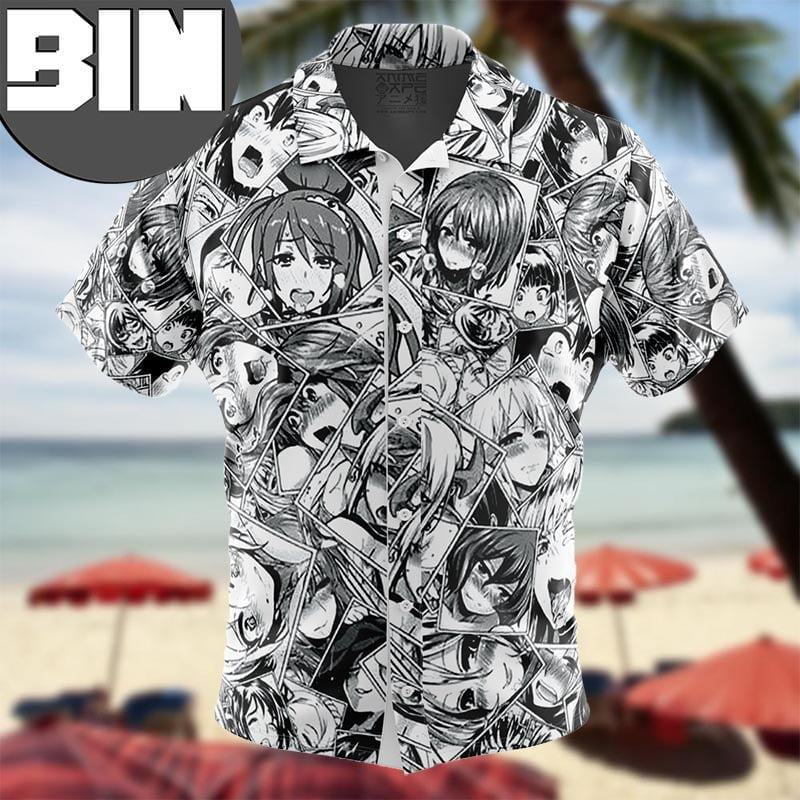 Ahegao Manga Collage Anime Hawaiian Shirt