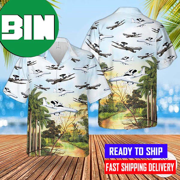 Air Force Boeing E-3 Sentry Hawaiian Shirt