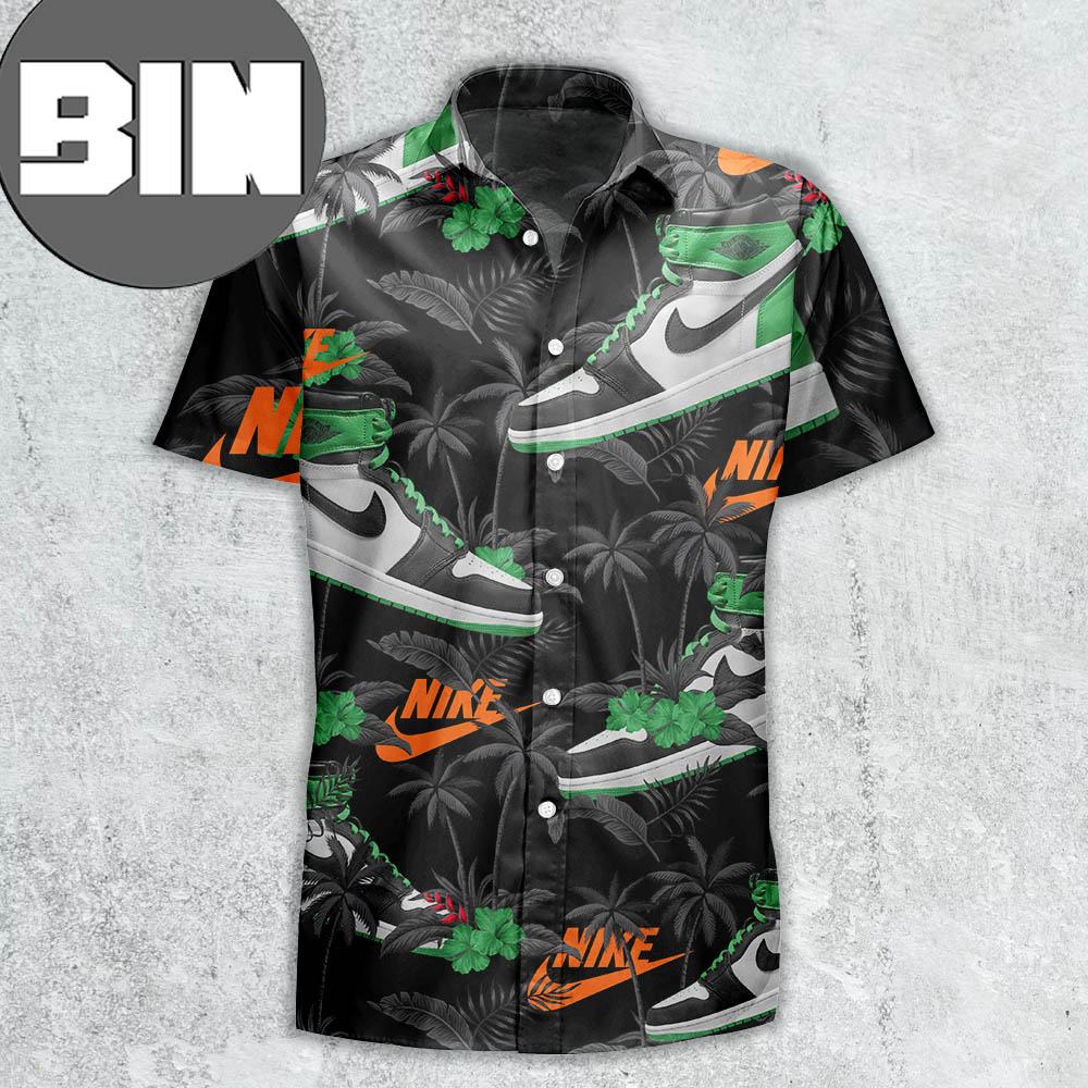 Air Jordan 1 High Lucky Green Sneaker Hawaiian Shirt