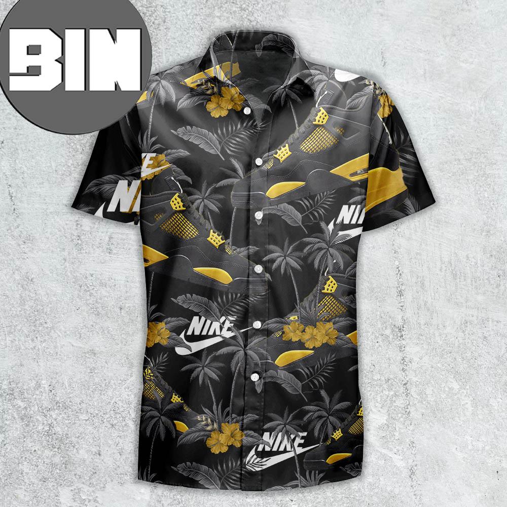 Air Jordan 4 Thunder Sneaker Hawaiian Shirt