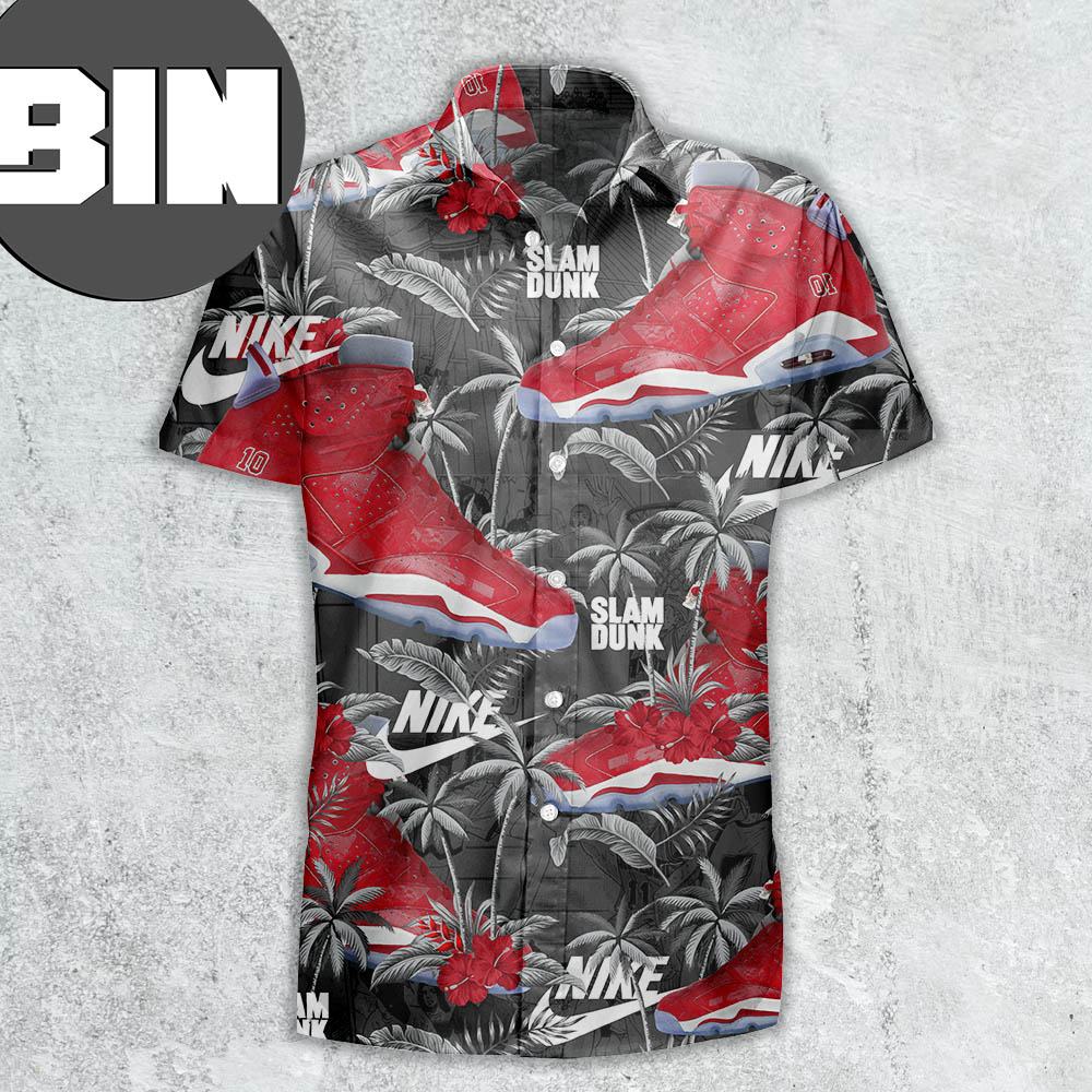 Air Jordan 6 X Slam Dunk Sneaker Hawaiian Shirt