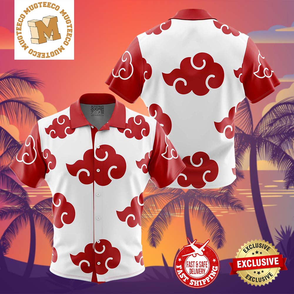 Akatsuki White Naruto Summer 2024 Hawaiian Shirt For Family