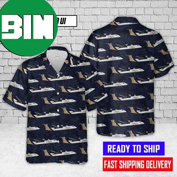 Alaska Airlines Q400 UI Pattern Hawaiian Shirt