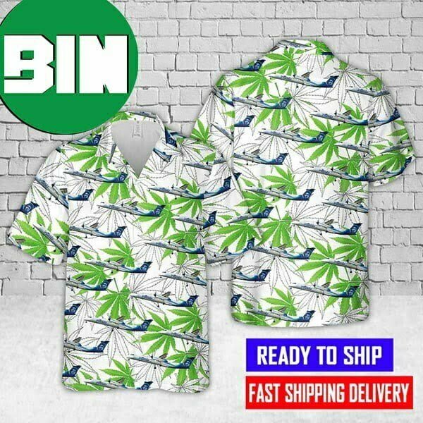 Alaska Airlines bombardier Q400 Summer Hawaiian Shirt