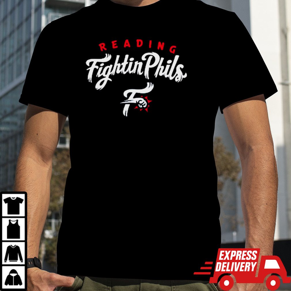 Awesome reading Fightin Phils Gildan Softstyle Navy Primary Logo T Shirt