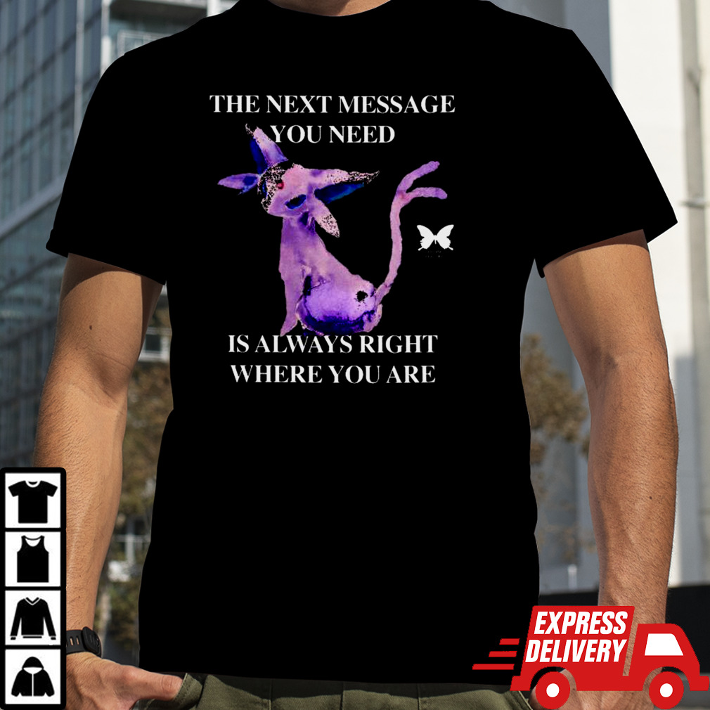 Awesome the next message you need is always right where you are 2024 shirt