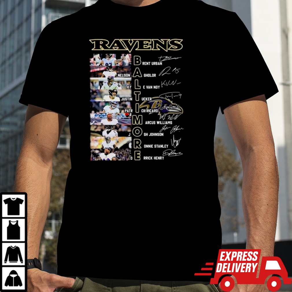 Baltimore Ravens Team Players 2024 Signatures shirt