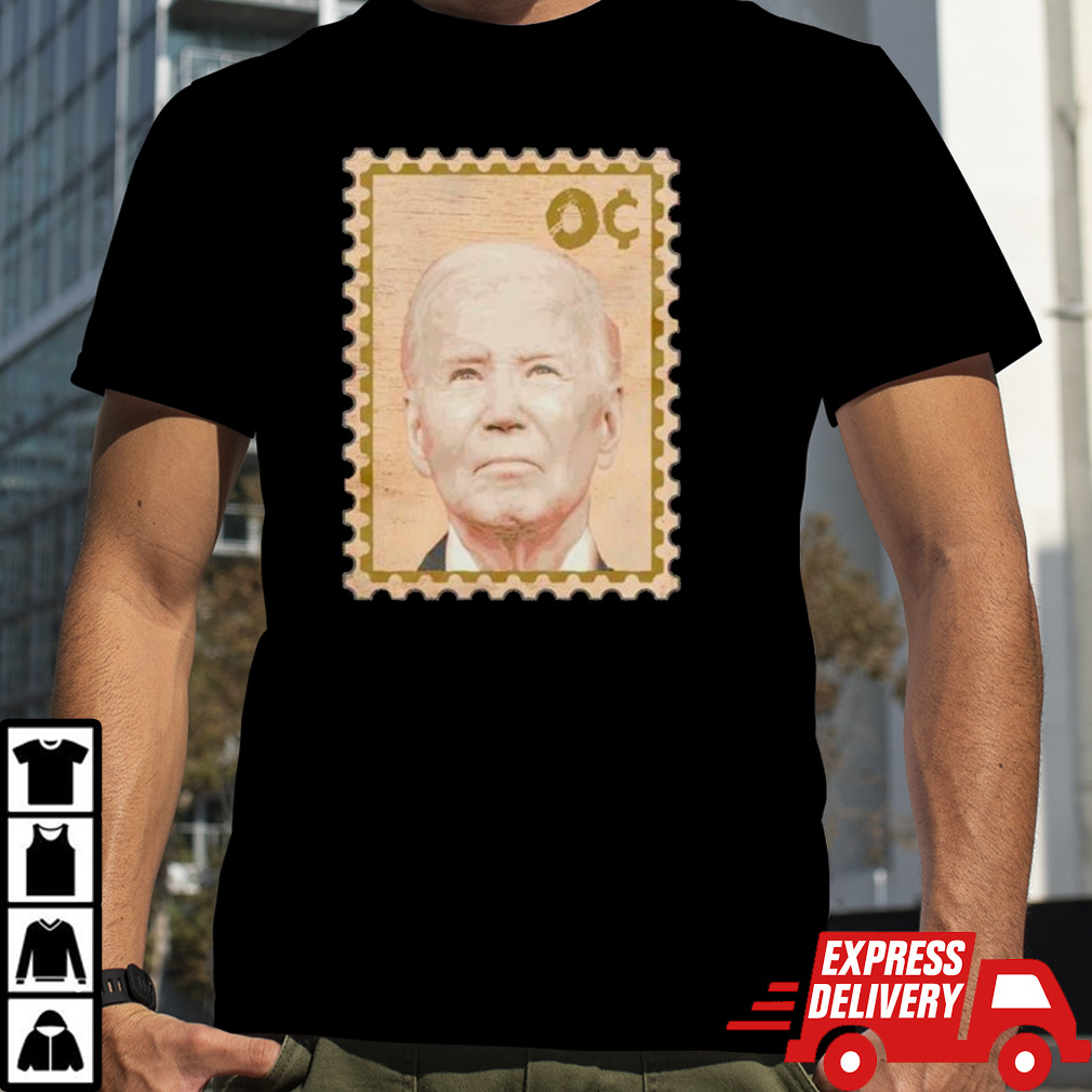 Biden zero cents postage stamp shirt