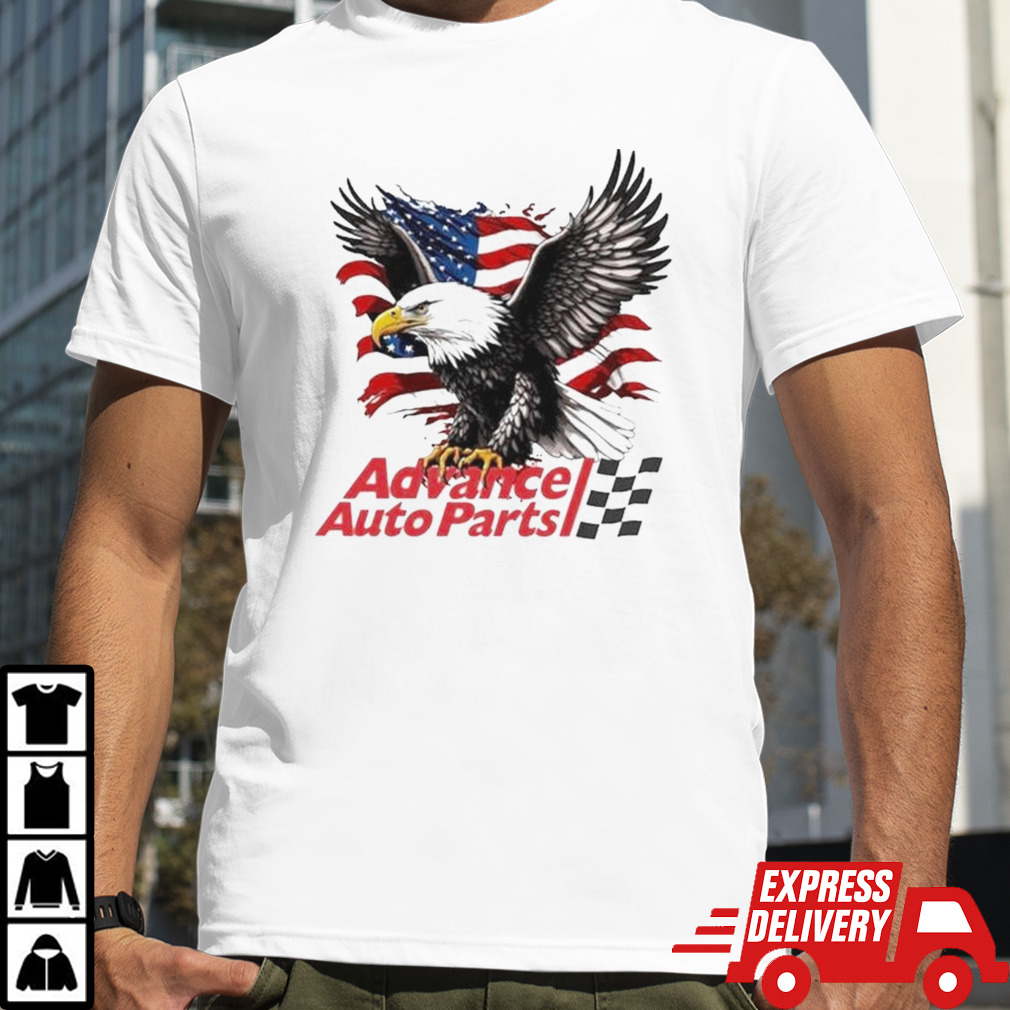 Eagles With Advance Auto Parts American Flag Shirt